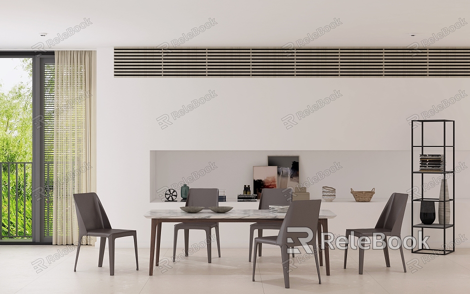 modern dining table and chair model