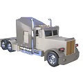 Electric Toy Grey Truck With Cab Wheels And Exhaust Pipes