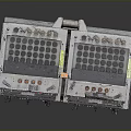 Industrial Control Cabinets With Modular Panels And Indicator Lights Side by Side