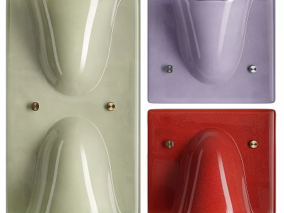 Colorful Modern Wall Lamps Featuring Smooth Glossy Surface And Hues 3d model