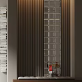 Porch partition glass partition ornaments 3d model