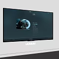 Modern Wall Mounted Smart TV Displaying Video Content In Minimalist Room