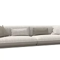 Light Gray Fabric Two Seater Sofa With Modern Design And Comfortable Cushions For Living Room