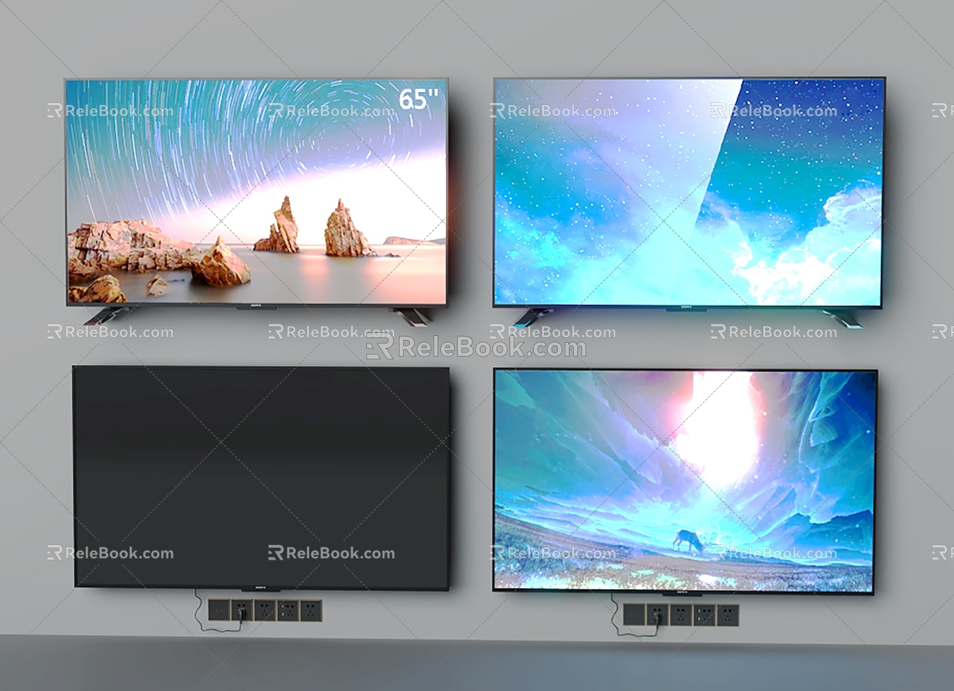 TV TV Full Screen LCD TV HD TV 3d model