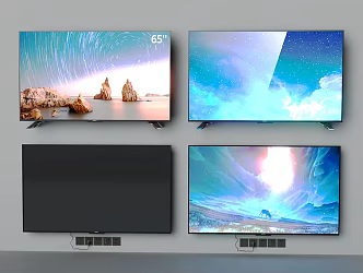 TV Full Screen LCD TV HD TV 3d model
