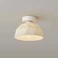 Modern White Ceiling Light Fixtures With Textured Shades And Black White Base Design