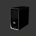 Black Modern Computer Case With Sleek Front Panel And USB Ports Design