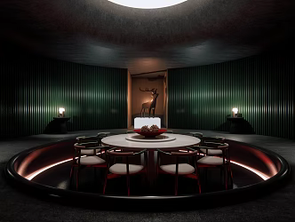 Modern Room Modern Fashion Restaurant Bar 3d model