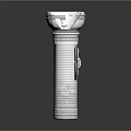 Flashlight flashlight military flashlight lighting tools tactical flashlight charging flashlight 3d model