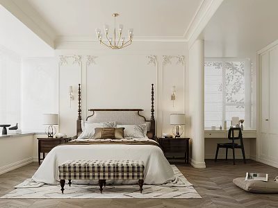 American Bedroom 3d model