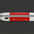 VIXON Red and White Portable Computer with Screen and Physical Buttons 3d model