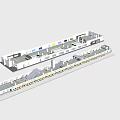 Modern Railway Station Layout With Platforms Tracks Escalators And Waiting Areas