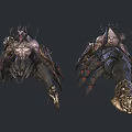 Dark Fantasy Creature Designs With Armored Bodies Sharp Claws And Intricate Details