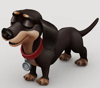 Cartoon puppy pet dog 3d model Cartoon puppy pet dog 3d model