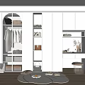 Modern Sleek Wardrobe Interior Design With Storage Compartments Hanging Rods And LED Lighting