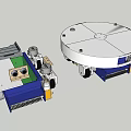 Small Mobile Daily Electrical Appliance Featuring Metal Casing Wheels and Green Circuit Board Components