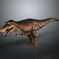 Realistic Tyrannosaurus Rex 3D Model in Standing Pose With Open Mouth