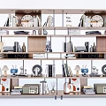 Modern Bookshelf Iron Bookshelf Decoration Bookshelf Book Decoration Shelf Furnishings 3d model