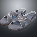 Gray Casual Sandals With Crisscross Straps And HOPE SINALOA Letters