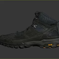 Dark Green High Top Hiking Boots With Non Slip Sole Breathable Mesh And Orange Accents