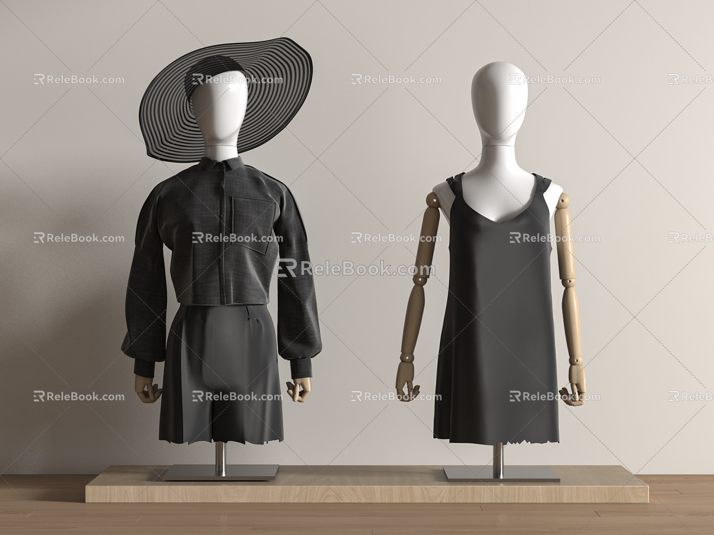 Modern Clothing Store Model 3d model