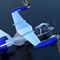 Modern Futuristic Flying Car With Rotating Propellers And Sleek Aerodynamic Wings
