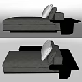 Modern Recliner Multi-person Sofa Leisure Sofa Imperial Concubine Sofa Pillow Side Lazy Sofa 3d model