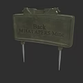 Green Back MIRAI APERS Mine Weapon With Metal Spikes And Text Label