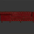 Elegant Red L shaped Sectional Sofa with Tufted Design and Nailhead Trim