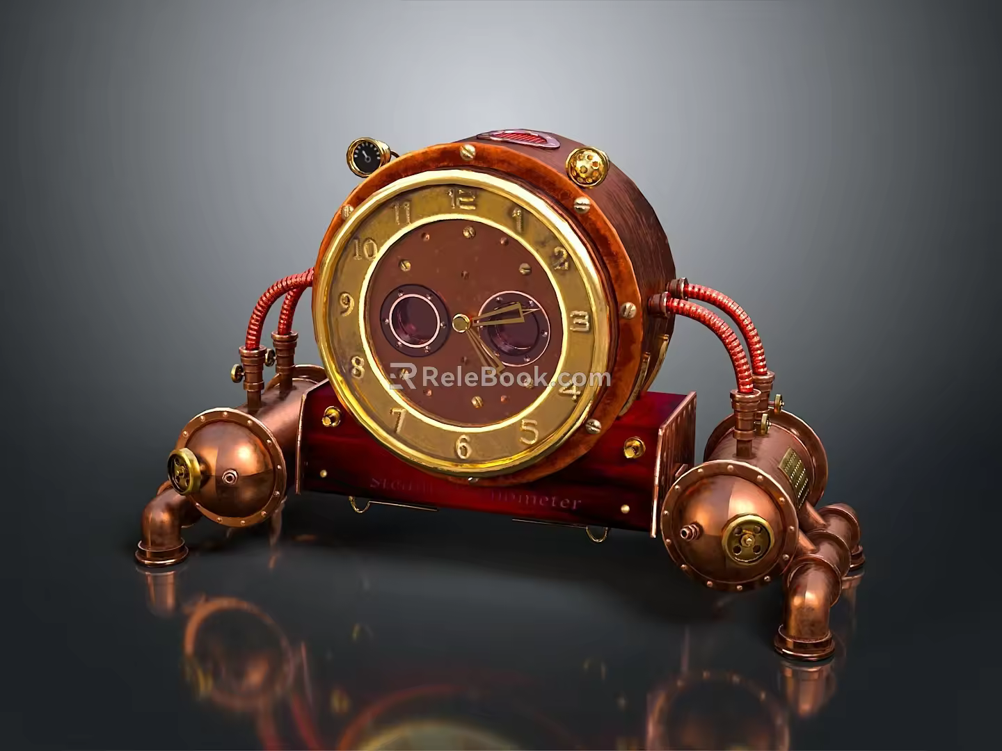 Floor Clock Big Clock Retro Clock Retro Clock Retro Clock Large Clock Pendulum Furnishings 3d model