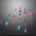 Colorful Small Chairs With Diverse Colors And Modern Cartoon Style Designs