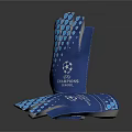 Adidas Champions League Blue Football Goalkeeper Gloves With Polka Dot Pattern