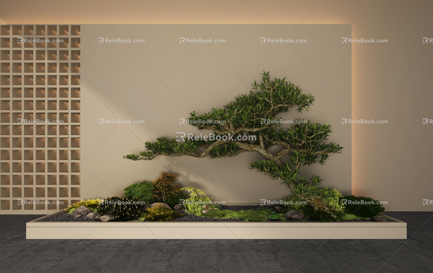 Landscape sketch interior landscape landscape wall courtyard landscape landscape small landscape plant collocation modeling 3d model