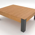 Modern Coffee Table With Wooden Top And Black Legs For Living Room Furniture