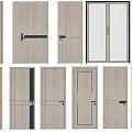 Modern swing door combination 3d model