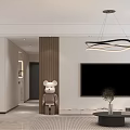 Modern Living And Dining Room Interior With Sofa Coffee Table And Chandelier