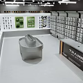THK Digital Store Interior With Product Display Shelves Counter And Modern Lighting