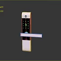 Modern Smart Door Lock Hardware Tool With Fingerprint Recognition And Black Pink Design