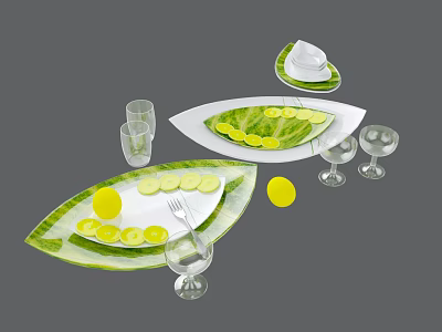 Modern Tableware 3d model Modern Tableware 3d model