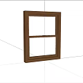 Modern Wooden Frame Casement Window With Double Sash Clear Glass Design