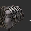 Intricate Metal Sculpture Carving With Tentacle Like Decorations Ring Details And Vintage Mechanical Design