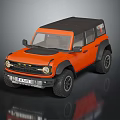 Orange Off Road SUV with Black Roof Rugged Tires and Modern Front Styling