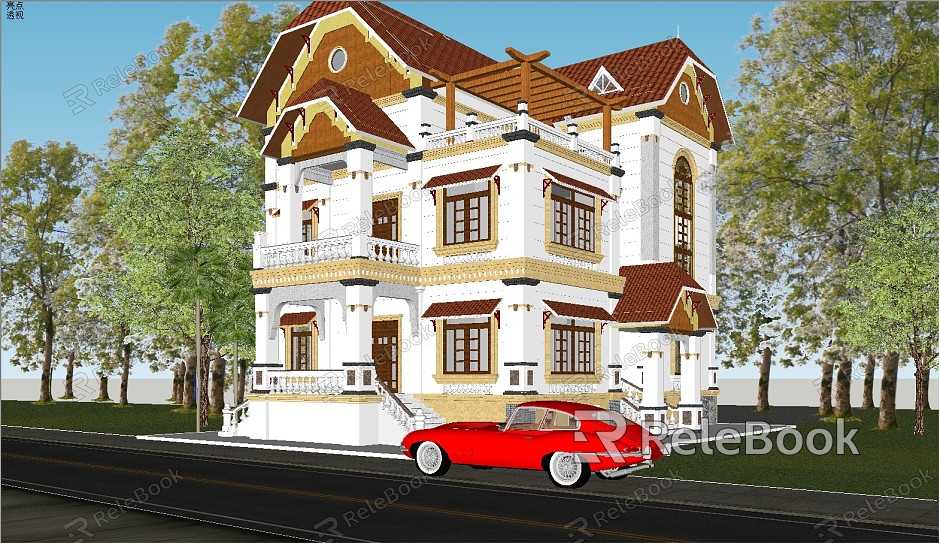 European-style single-family villa model