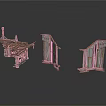 Golden Traditional Architectural Models With Intricate Frames And Door Details