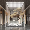 New Chinese Lobby Rest Area Restroom 3d model