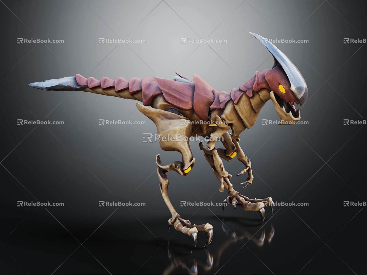 Modern Dinosaur Jurassic Pterosaur Longnecked Dinosaur 3d model