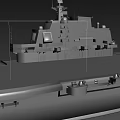 Low model aircraft carrier Liaoning military game model 3d model