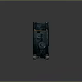 Dark Green Military Tank Vehicle Featuring Tracks Turret And Red Emblem Design