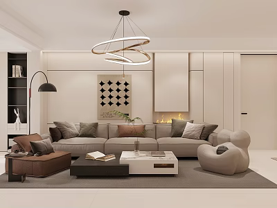 Modern Light Luxury Sofa And Coffee Table Set For Cozy Elegant Living Room Home Decor 3d model