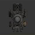 Futuristic Off Road Utility Vehicle With Robotic Arms Large Tires And Metallic Body